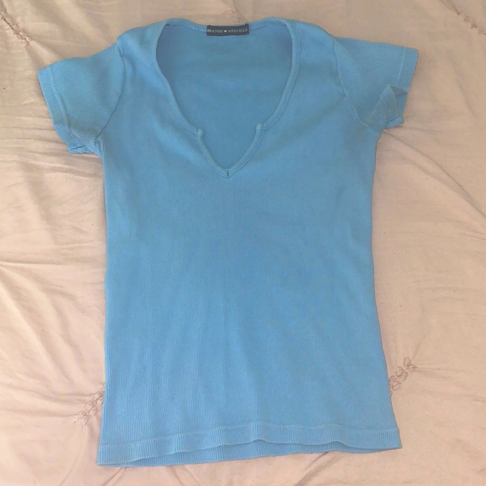 Light Blue Brandy Melville Crop Top